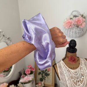 Lavender Satin Jumbo Oversized Hair Scrunchie